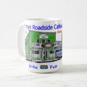 ジミーの路傍のカフェからのコーヒー・マグ コーヒーマグカップ (正面左)