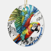 ジミーパーソナライズされた伝説、オウム、ミュージカル、 セラミックオーナメント (左)