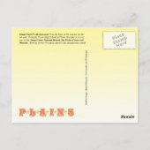 ジミー・カーターの古い教室、プレインズ、ジョージア ポストカード (裏面)