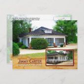 ジミー・カーター少年時代の家，プレインズ，ジョージア ポストカード (正面/裏面)