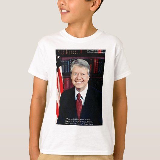 ジミー・カーター "人権" 引用 ギフト Tシャツ カード (正面)