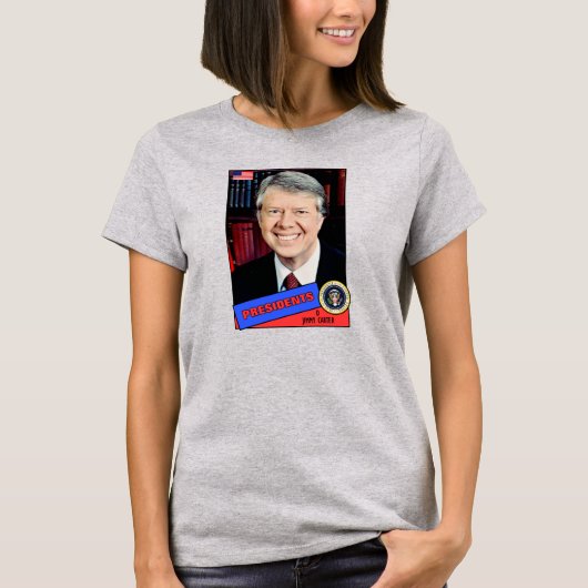 ジミー・カーター 野球カード Tシャツ (正面)