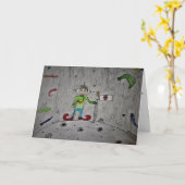 "ジミー・タコの宇宙探検" バースデーカード カード (黄色い花)