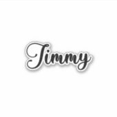 ジミー ネーム - 手書きカリグラフィー シール (正面)