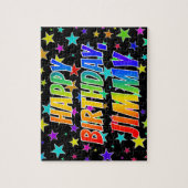 「ジミー」名、おもしろい「ハッピーバースデー」 ジグソーパズル (縦)