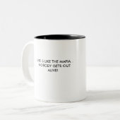 ジミーHOFFEEの生命はマフィアのようです ツートーンマグカップ (正面左)