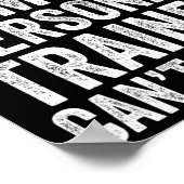 ジムおもしろいことわざ私は私のパーソナルトレーナーが出来ないと誓う ポスター (角)