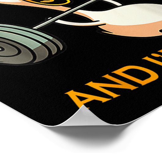 ジムおもしろいアヒル引用文すべてが痛み、疲れている ポスター (角)