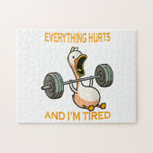 ジムおもしろいアヒル引用文すべてが痛み、私はタイヤ ジグソーパズル (横)