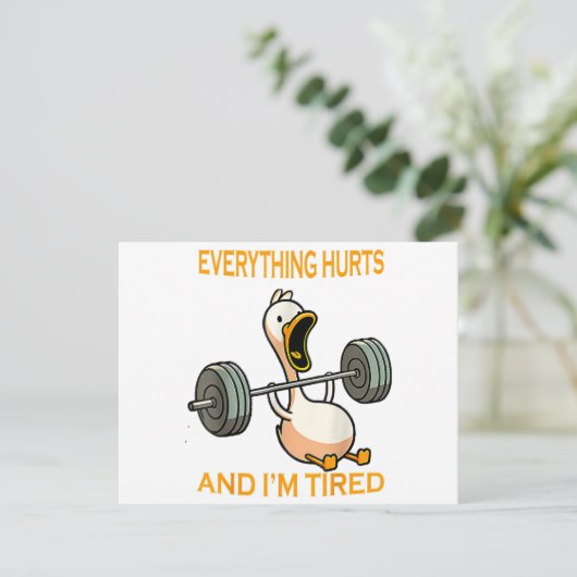 ジムおもしろいアヒル引用文すべてが痛み、私はタイヤ セーブザデート (スタンド正面)