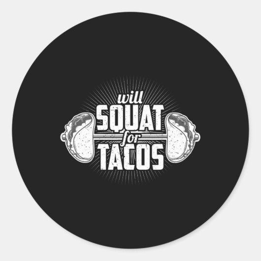 ジムおもしろいウエイトリフティングボディビルがFをスクワット ラウンドシール (正面)