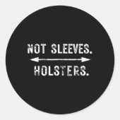 ジムおもしろいシャツ。トレーニングガンズユーモアウエイトリフターB ラウンドシール (正面)