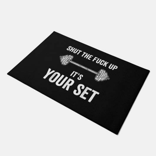 ジムおもしろいトレーニングイツユアセット引用文 ドアマット (アングル)