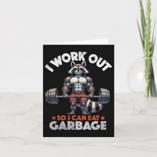 ジムおもしろいトレーニングムズクレッドラクーンウェイトトレーニング カード (正面)