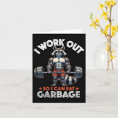 ジムおもしろいトレーニングムズクレッドラクーンウェイトトレーニング カード (黄色い花)