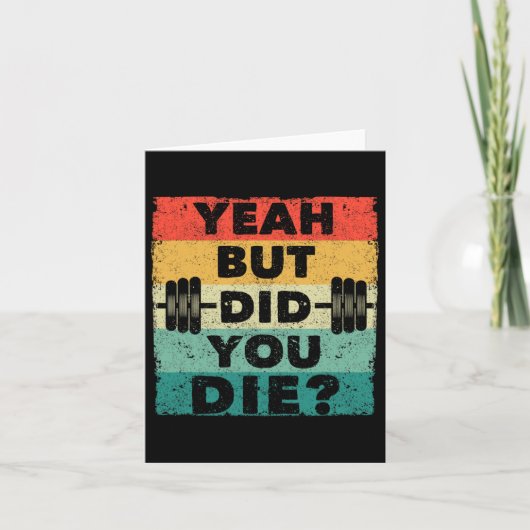 ジムおもしろいトレーニングユーモアやる気を起こさせるうんだけど カード (正面)