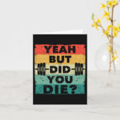 ジムおもしろいトレーニングユーモアやる気を起こさせるうんだけど カード (黄色い花)