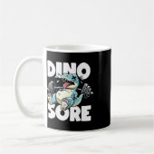 ジムおもしろいトレーニング恐竜の重量挙げジムDino コーヒーマグカップ (左)