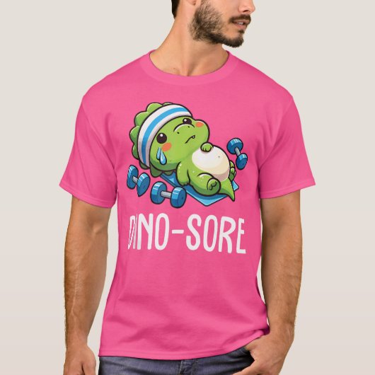 ジムおもしろいトレーニング恐竜の重量挙げジムDino Tシャツ (正面)