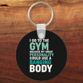 ジムおもしろいフィットネストレーニング私はジムに行く理由 キーホルダー (正面)