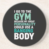 ジムおもしろいフィットネストレーニング私はジムに行く理由 コースター (正面)