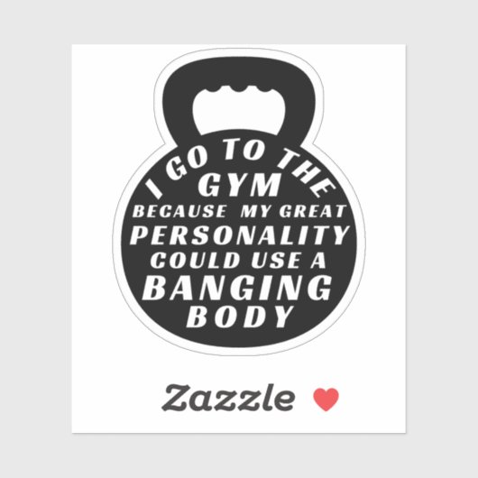 ジムおもしろいフィットネストレーニング私はジムに行く理由 シール (シート)