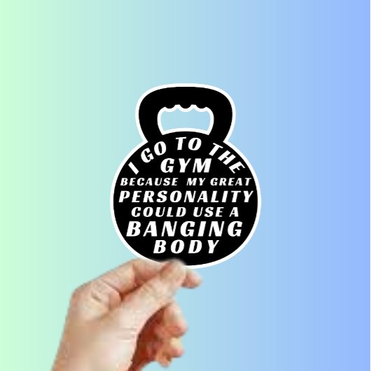 ジムおもしろいフィットネストレーニング私はジムに行く理由 シール