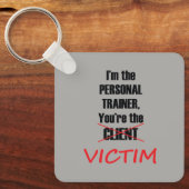 ジムおもしろいフィットネス個人訓練トレーニング キーホルダー (正面)