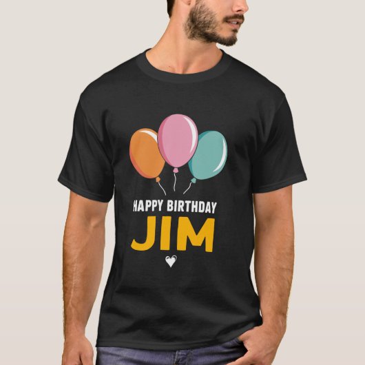 ジムさんお誕生日おめでとう Tシャツ (正面)