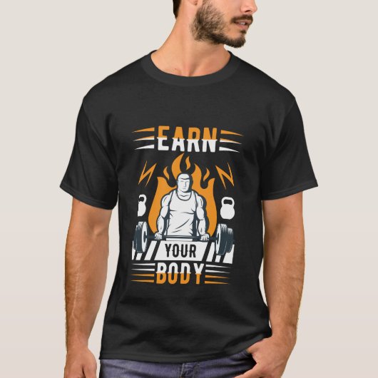 ジムでのトレーニング Tシャツ (正面)
