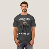 ジムでの腕日,ダンベル付きジムPopeye カスタム Tシャツ (正面フル)