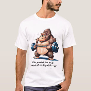 ジムでジャングルの王 Tシャツ