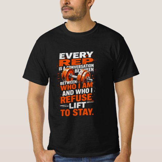 ジムで使えるクールな名言集 Tシャツ (正面)