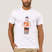 ジムで自撮るマッスルダディ Tシャツ (正面)