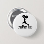 ジムでSilouhette |パーソナルトレーナー 缶バッジ (正面&裏面)