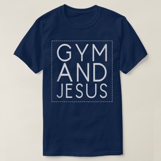ジムとイエス・キリスト教の重量挙げジム139 Tシャツ (デザイン正面)
