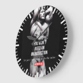 ジムとフィットネスのモチベーション – ボディビル、リフト ラージ壁時計 (傾斜)