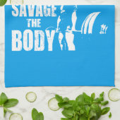 ジムとフィットネスのモチベーション – Make Savage The体 キッチンタオル (折り畳み)