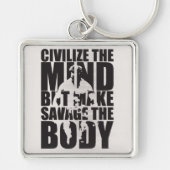 ジムとフィットネスのモチベーション – Make Savage The体 キーホルダー (正面)