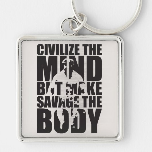 ジムとフィットネスのモチベーション – Make Savage The体 キーホルダー (正面)
