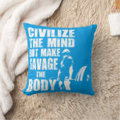 ジムとフィットネスのモチベーション – Make Savage The体 クッション (ブランケット)