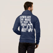 ジムとフィットネスのモチベーション – Make Savage The体 パーカ (裏面フル)