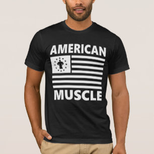 ジムとフィットネス アメリカンマッスル Tシャツ