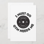 ジムに必要 招待状 (正面/裏面)