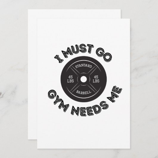 ジムに必要 招待状 (正面/裏面)