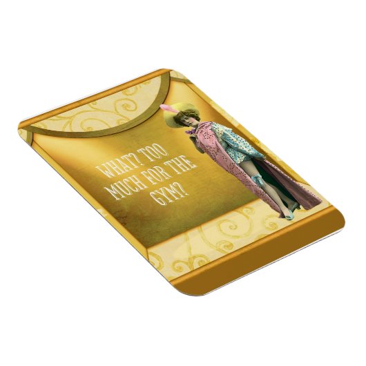 ジムに行き過ぎか？おもしろいヴィンテージドファンシーレス マグネット (右側)