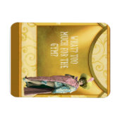 ジムに行き過ぎか？おもしろいヴィンテージドファンシーレス マグネット (横)