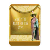 ジムに行き過ぎか？おもしろいヴィンテージドファンシーレス マグネット (縦)