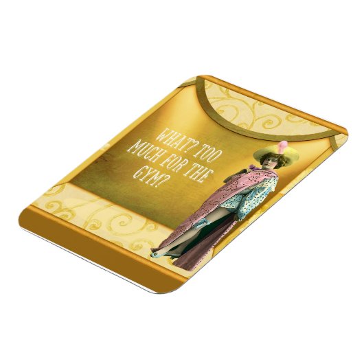 ジムに行き過ぎか？おもしろいヴィンテージドファンシーレス マグネット (左側)