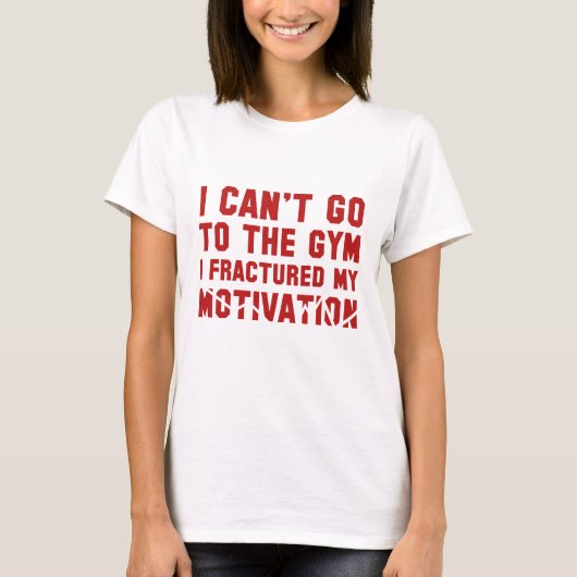 ジムに行くことができない Tシャツ (正面)